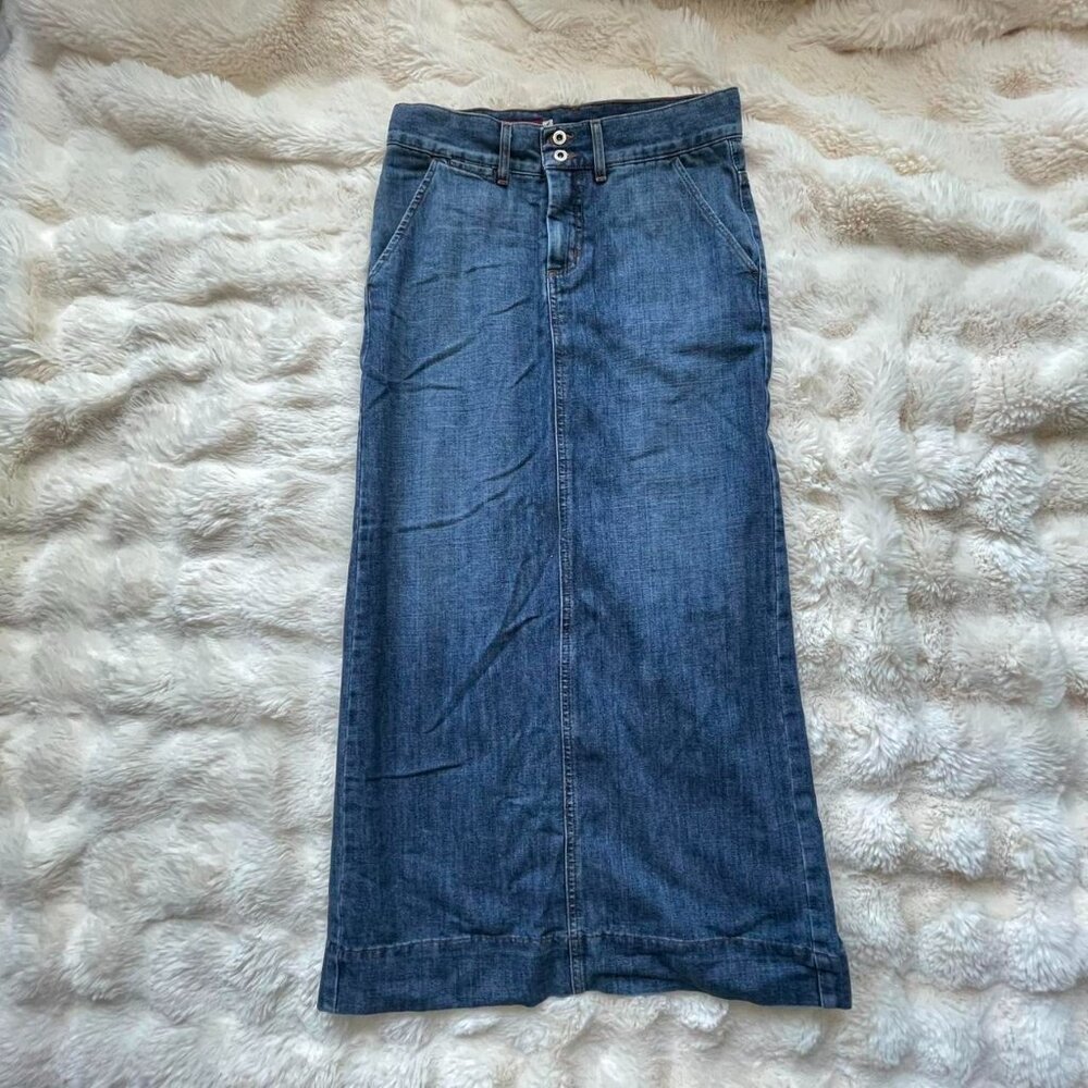 Guess Jeans Y2K Denim Maxi Skirt Low Rise